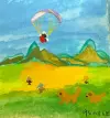 叶嘉惠-滑翔伞-丙烯马克笔