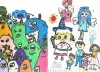小女孩打怪兽
