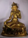 “大明永乐年施”铜鎏金绿度母坐像