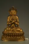 “大明永乐年施”铜鎏金金刚总持坐像