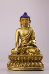 “大明永乐年施”铜鎏金释迦牟尼坐像
