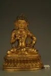 “大明永乐年施”铜鎏金金刚萨埵像