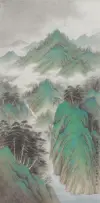 《雨过溪山图》